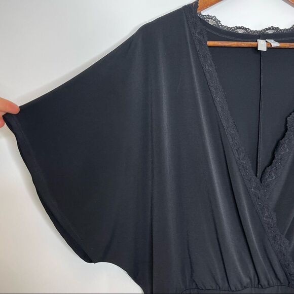 ASOS Angel Sleeve Wrap Lace Trim Bodysuit Size 12 - Picture 10 of 13